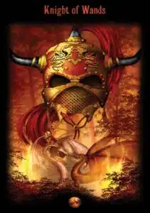 The Divine Tarot by Ciro Marchetti, Knight of Wands