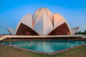 Simbolismo en el diseño templo del loto nueva delhi