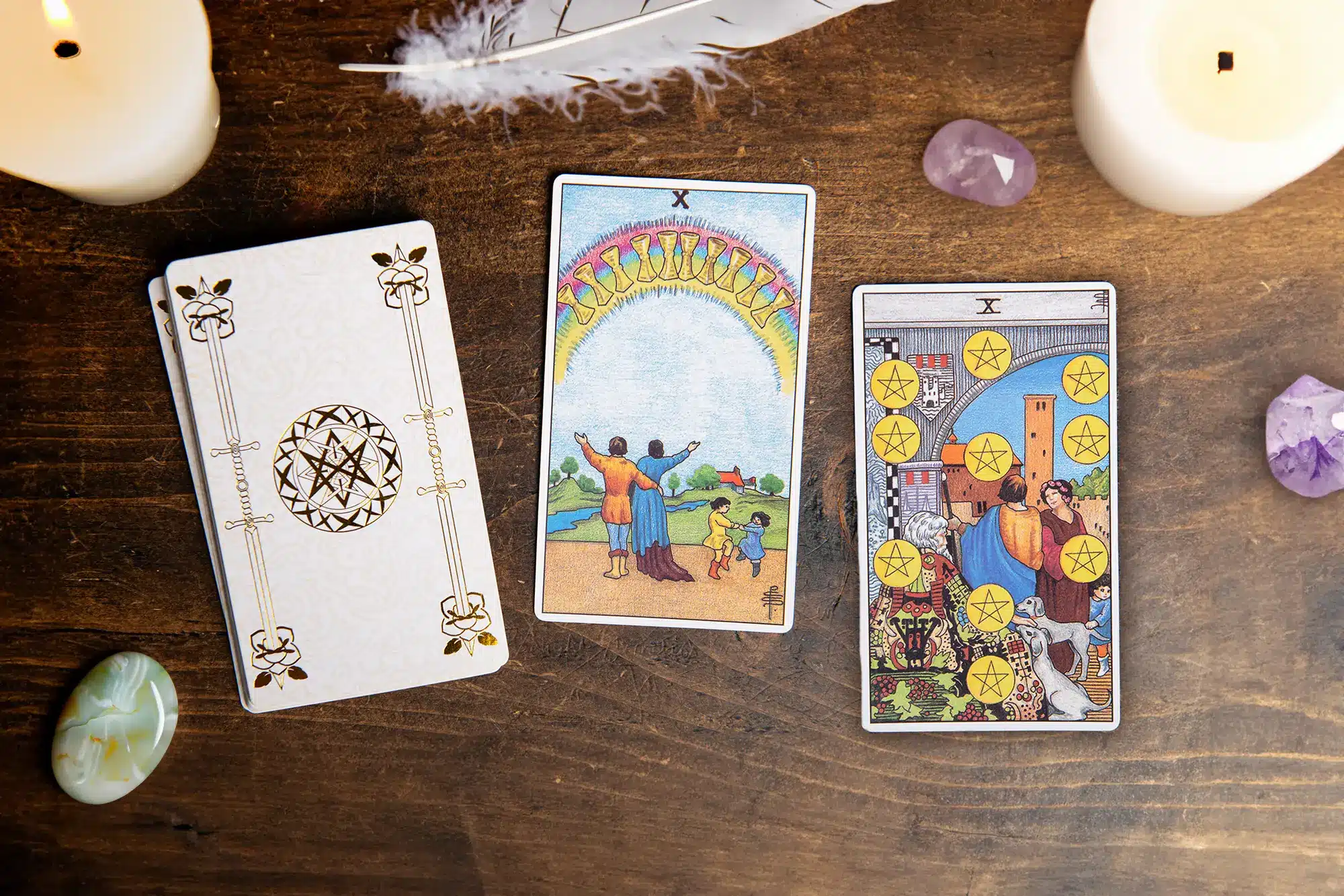 Win big with the Tarot: The 10 of Pentacles and the 10 of Cups