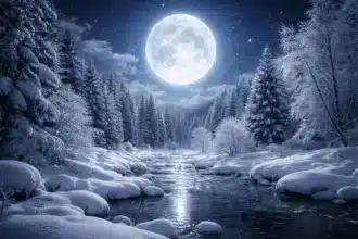 The Snow Moon Illuminates the Night on February 1 2026